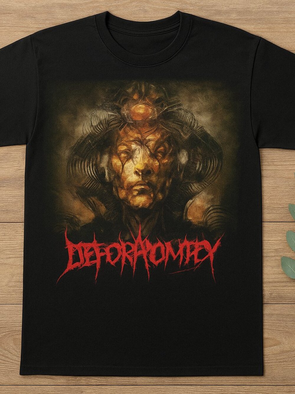 Demonic Dark Fantasy Graphic T-Shirt Black Gothic Horror Style